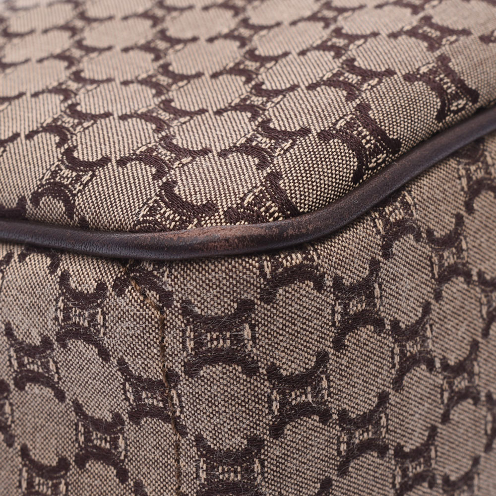 CELINE Boogie Bag Macadam Brown Jacquard Leather Handbag - Picture 6 of 9
